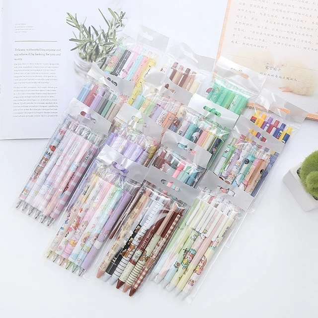 6pcs/set 0.5mm Kawaii Gel Pen Creative Cute Neutral Ink Pen Children Gift  School Office Writing Supplies Stationery For Girls - Gel Pens - AliExpress