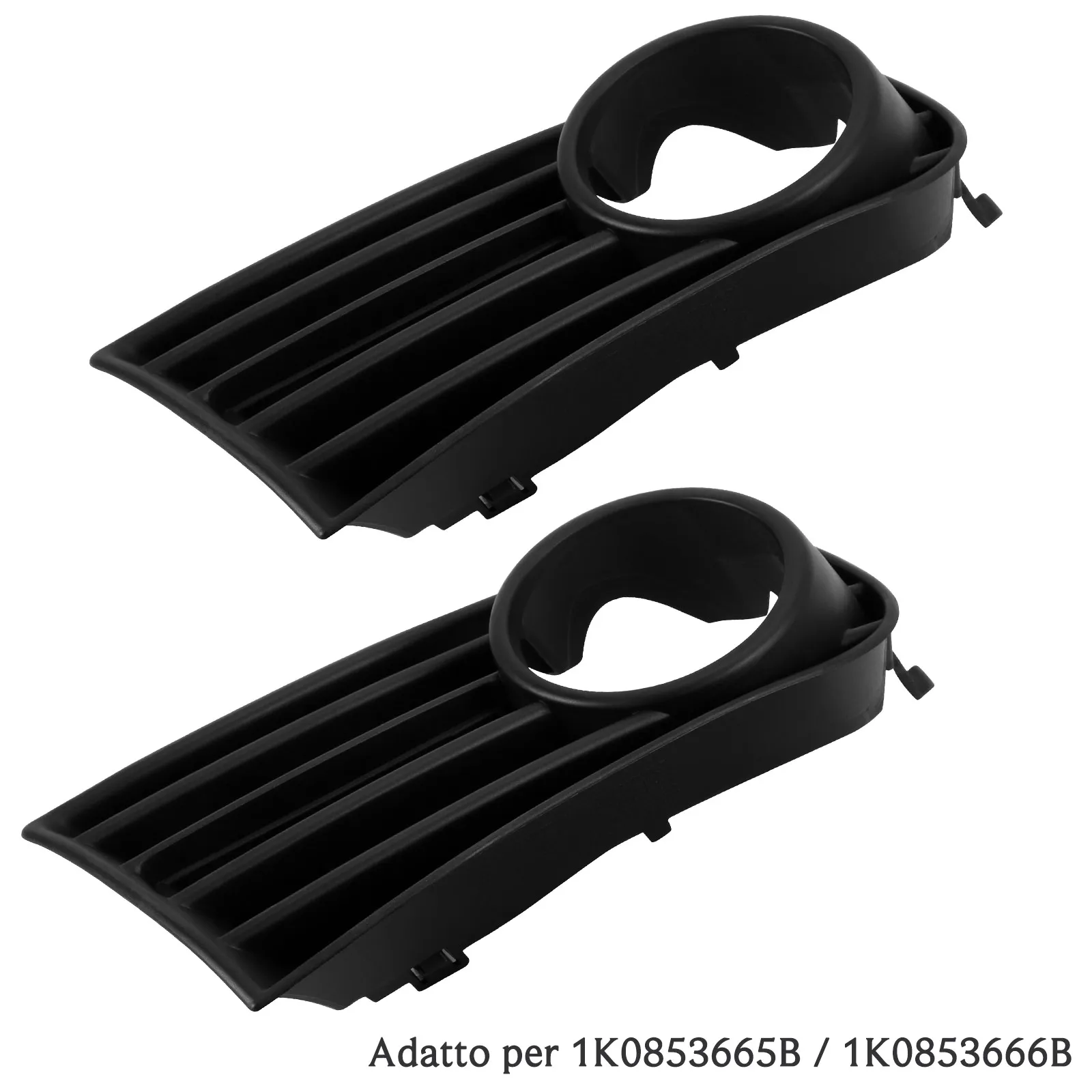 

1 Pair Fog Light Grilles Plastic 1K0853665B/1K0853666B For Golf 5 MK5 2005-2009 Left+Right Side Fog Lamps Grille