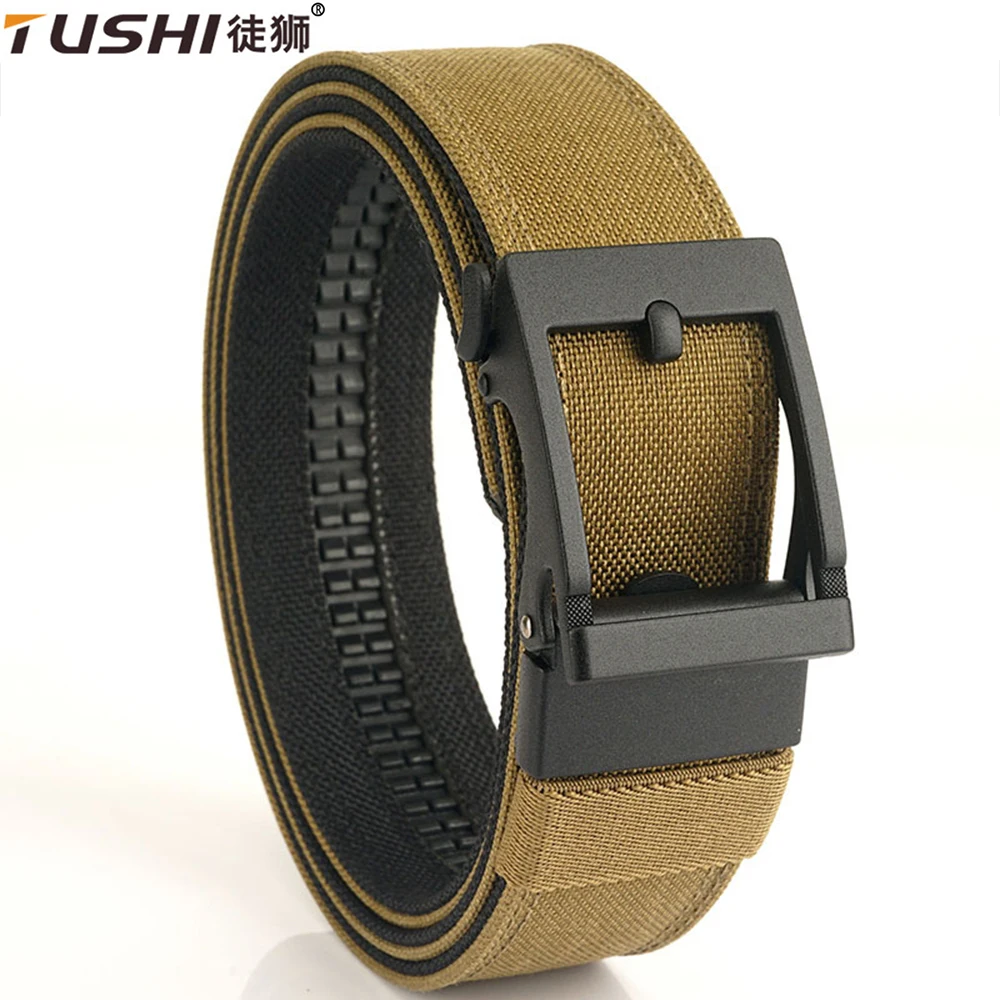 Tushi Armee Stil Kampf gürtel Schnell verschluss Pistole hängen taktischen Gürtel Mode schwarze Männer Leinwand Militär gürtel Outdoor-Jagd
