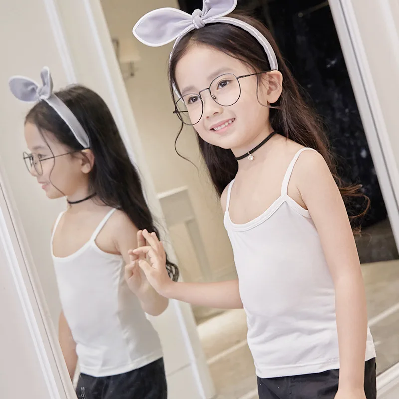

Modal Vest Children Suspender Summer Girls White Versatile Baby Base Summer Children's Clothing