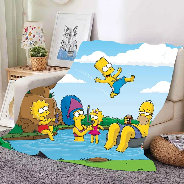 The Simpsons Blanket Custom Sofa Bed Supplies Birthday Party Gift Home  Decor Flannel Quilt Kids Soft Comfort Pad Travel Blanket - Party u0026 Holiday  Diy Decorations - AliExpress
