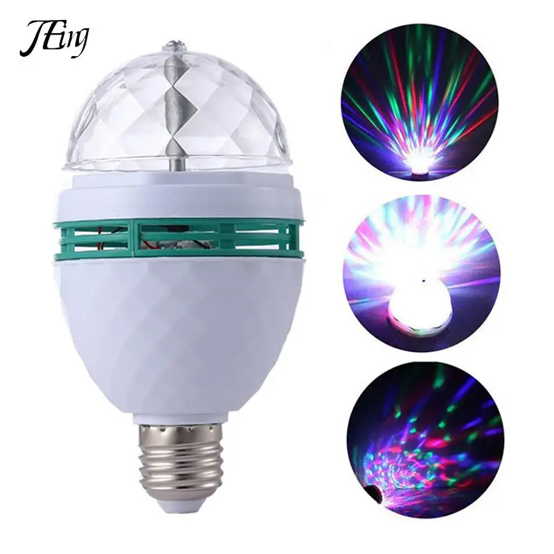 

1PC LED Small Magic Ball Light Bulb Christmas Colorful Rotating Light KTV Home Bar Flash Laser Stage Light