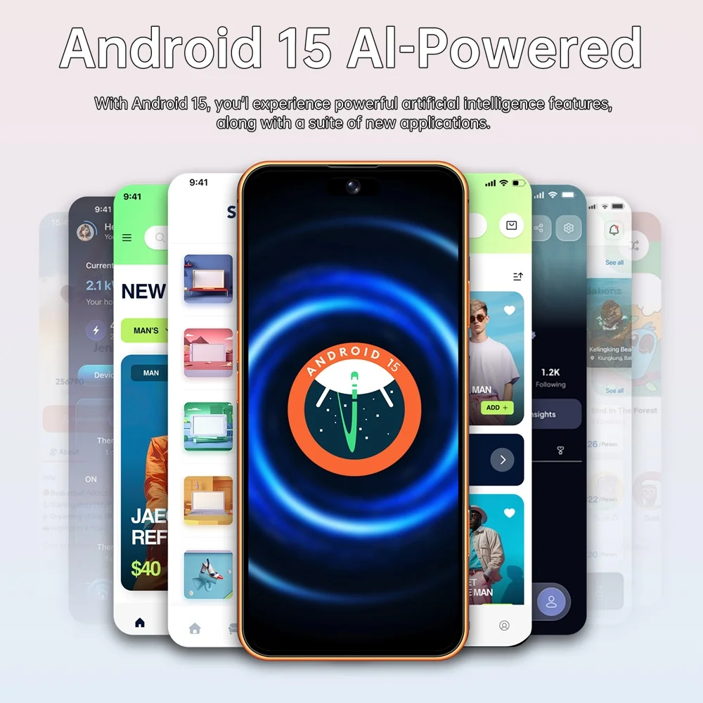 K-Touch NEW 15T Pro Mobile Phones Face Unlocked Smartphone 7.3 Inch Android Cell Phone 16+48MP 5G Dual Card Dual Standby 7800mAh Global Version Cellphones For Men Women