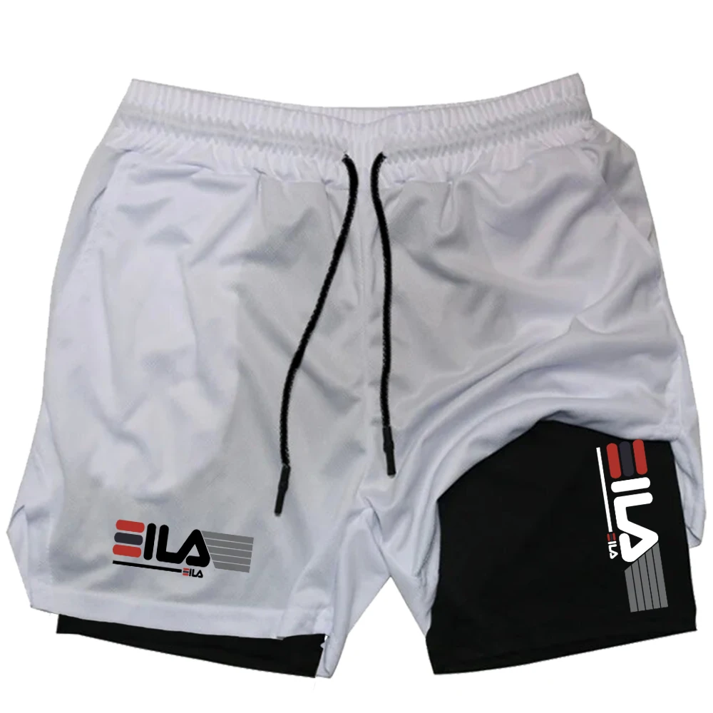 Men Running Shorts sports shorts sport shorts jogging shorts running shorts 2 In 1 Double-deck Sport Shorts Sportswear Gym Fitness Short Pants Training Jogging Bottom Men's Clothing