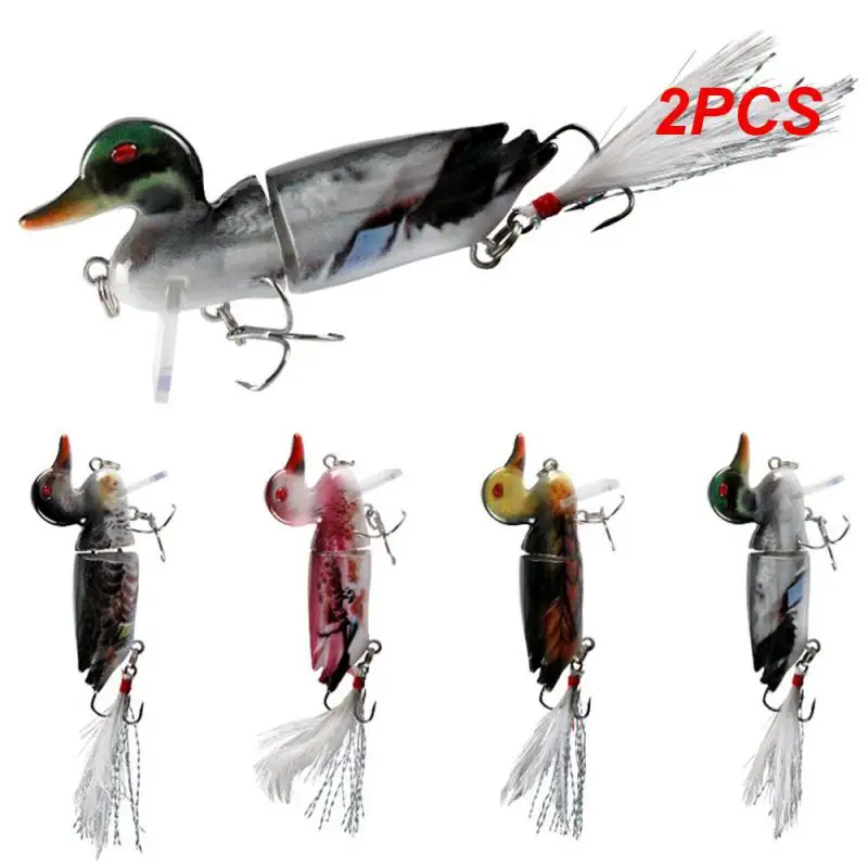 

2PCS Duck Multi-section Bait Fishing Lure Artificial Multi-section Bait Fishing Tools Floating Artificial Bait Simulation Fake