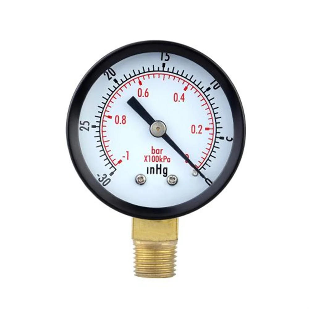 Vacuum Pressure Gauge Mini Dial Dual Scale 1/4" NPT -30HG/0PS 2" Digital Display
