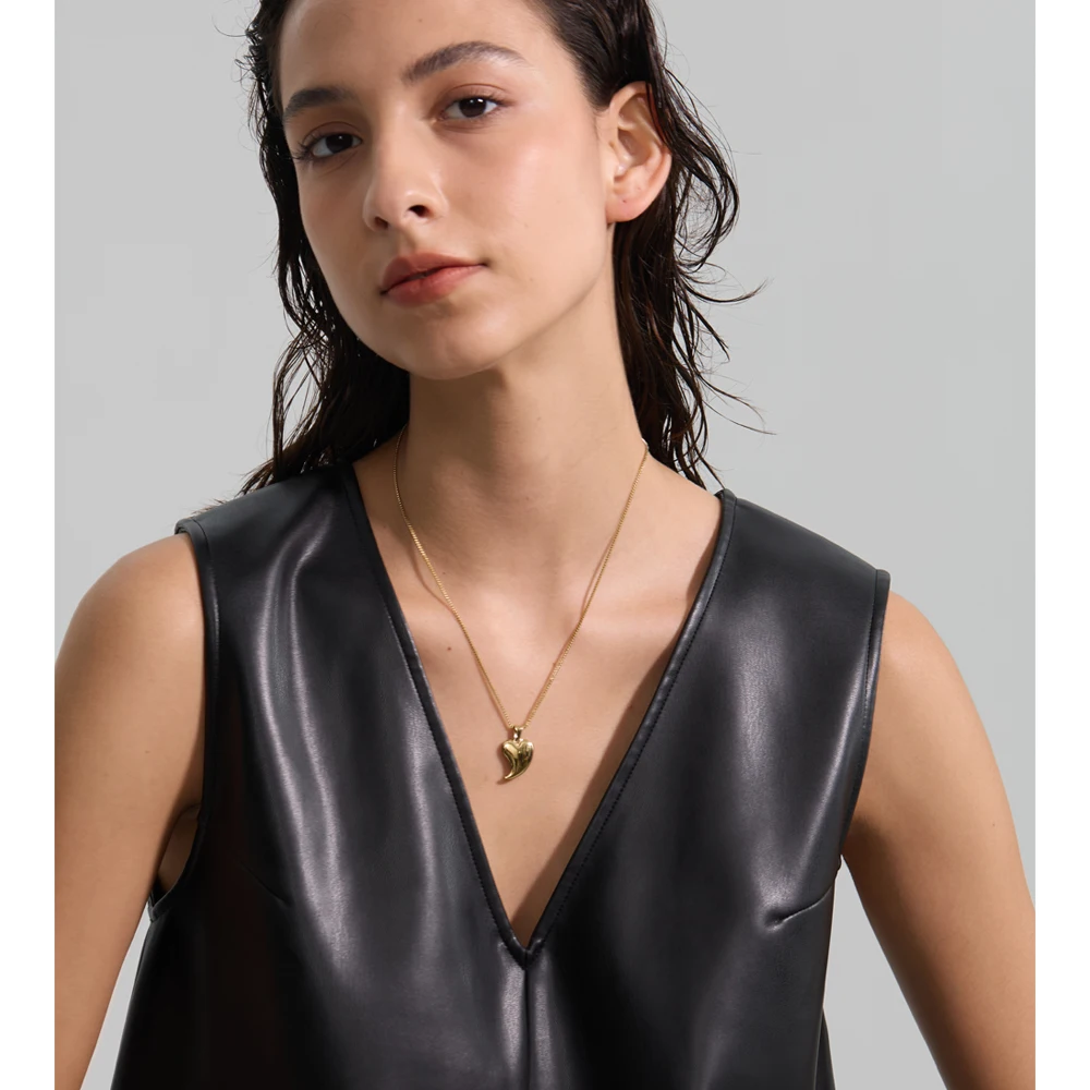 Yhpup Women Jewelry Heart Pendant Necklace