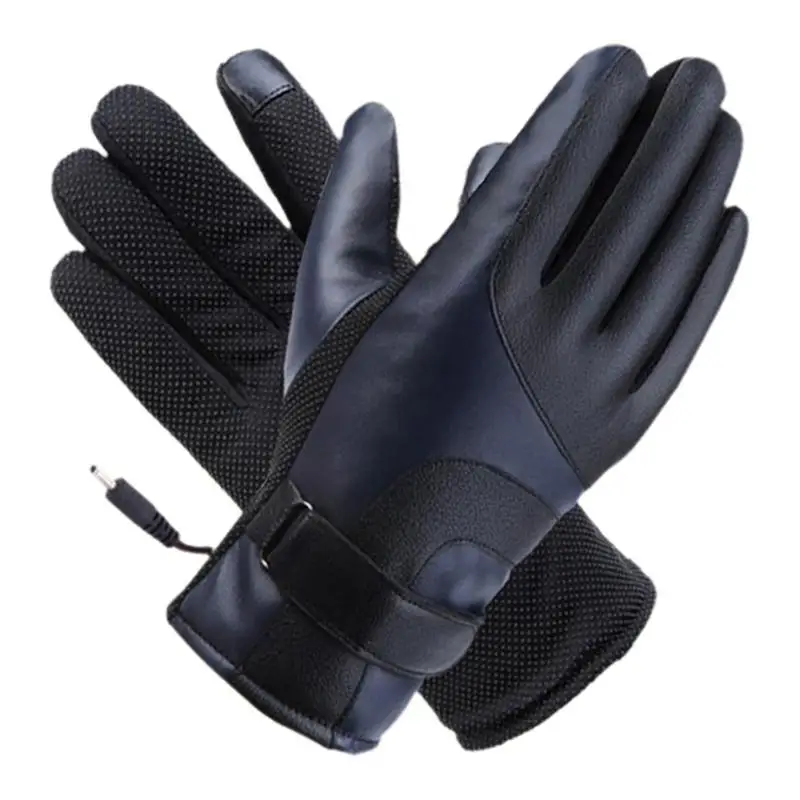 

Motorcycle Heated Gloves 2pcs Waterproof Motorcycle Hand Gloves Outdoor Sports Hand Warmers Adjustable Plug and Play Hot Hands