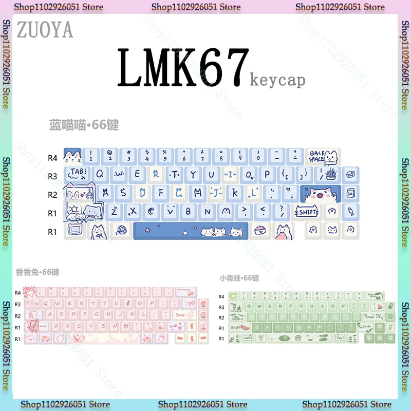 

Zuoya Mechanical Keyboard Keycap Cat Sight Little Frog Mda Original Factory Height 5sided Hot Rise Game Keyboard Pbt Keycap Gift