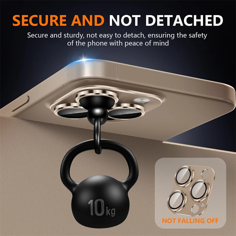 Premium Metal Camera Lens Glass Protector for iPhone - Elegant and Durable Lens Cover Accessories