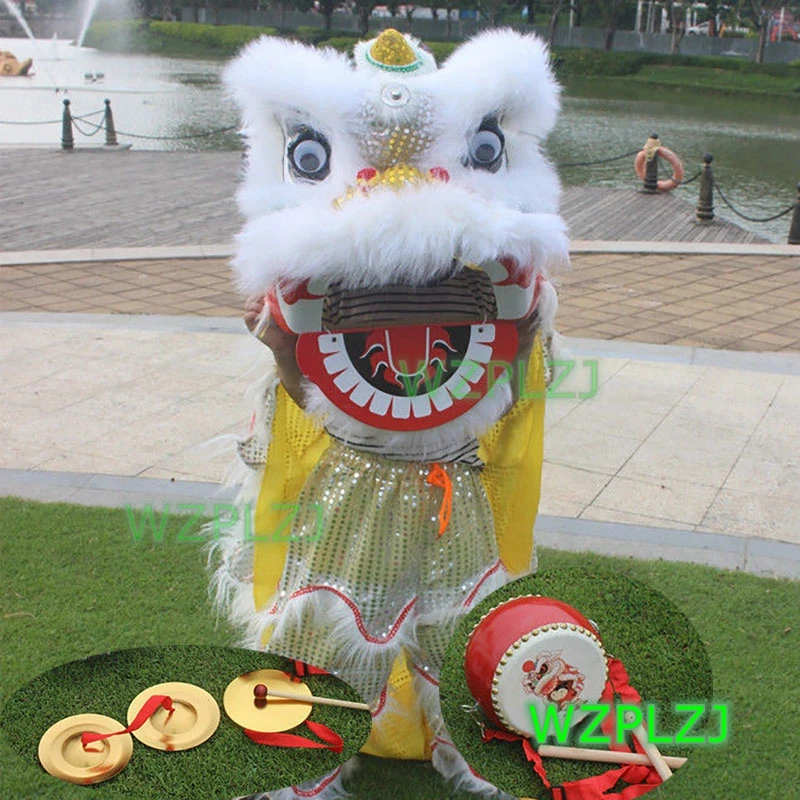 Royal 14 inch Lion Dance Costume Pants gong cymbals 5-12 Age Child WZPLZJ Party Performance Sport Outdoor Stage Christmas Spring