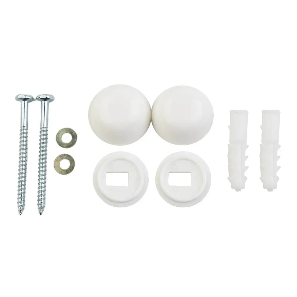 Toilet Bidet Anchor Bolts Set Toilet Floor Fixing Repair Fitting Plastic Cover Accessories Stainless Steel Screws