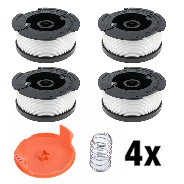 Trimmer Spool 3 Pack & Cap & Spring Replacement For Black Decker Cap Spring  For Cordless Grass Trimmer Blade Cutter Lawn Mower - Tool Parts - AliExpress