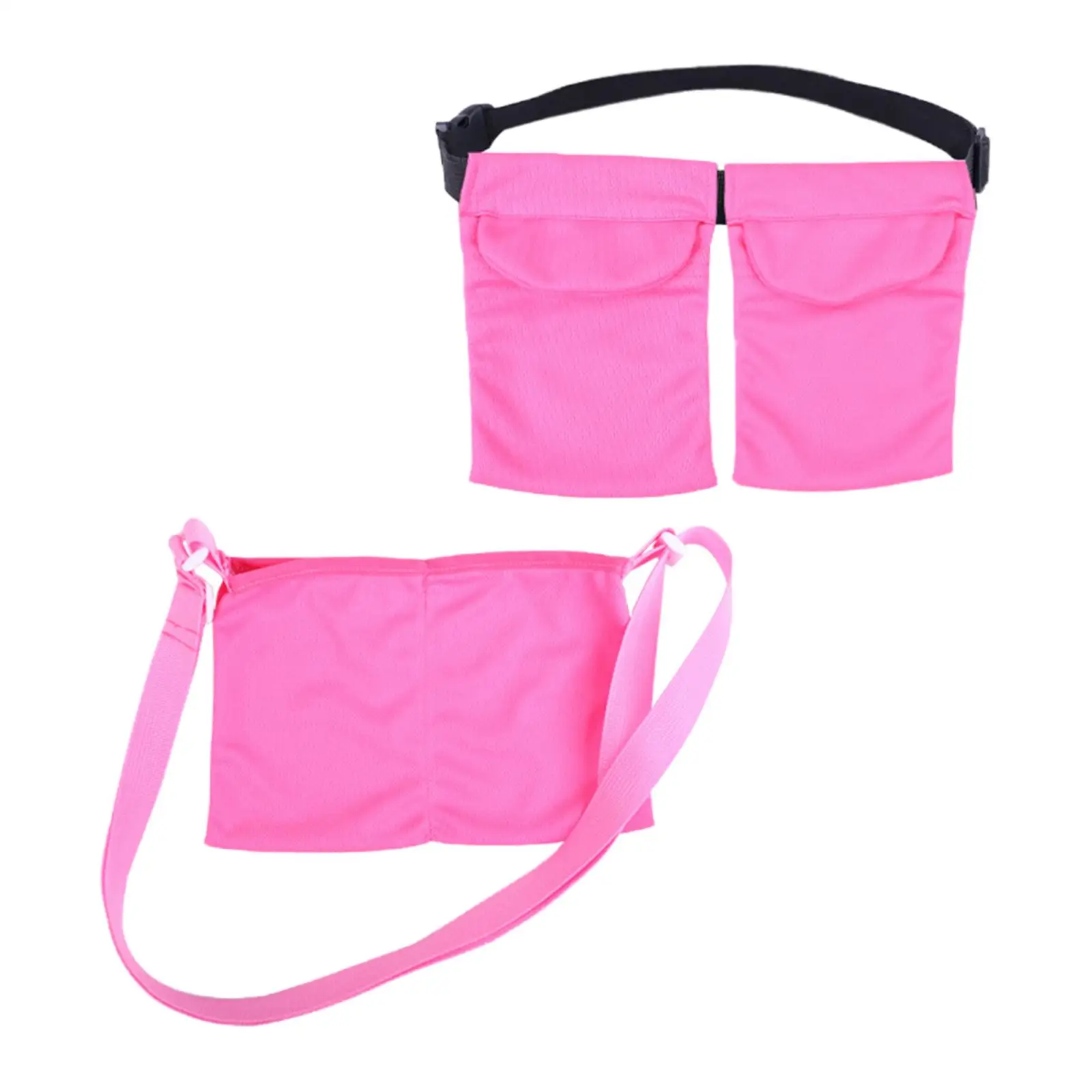 2 Pieces Mastectomy Drain Holder Bag 2 Pockets Supplies Waist Belt Carrier Drainage Bag Pouch 4