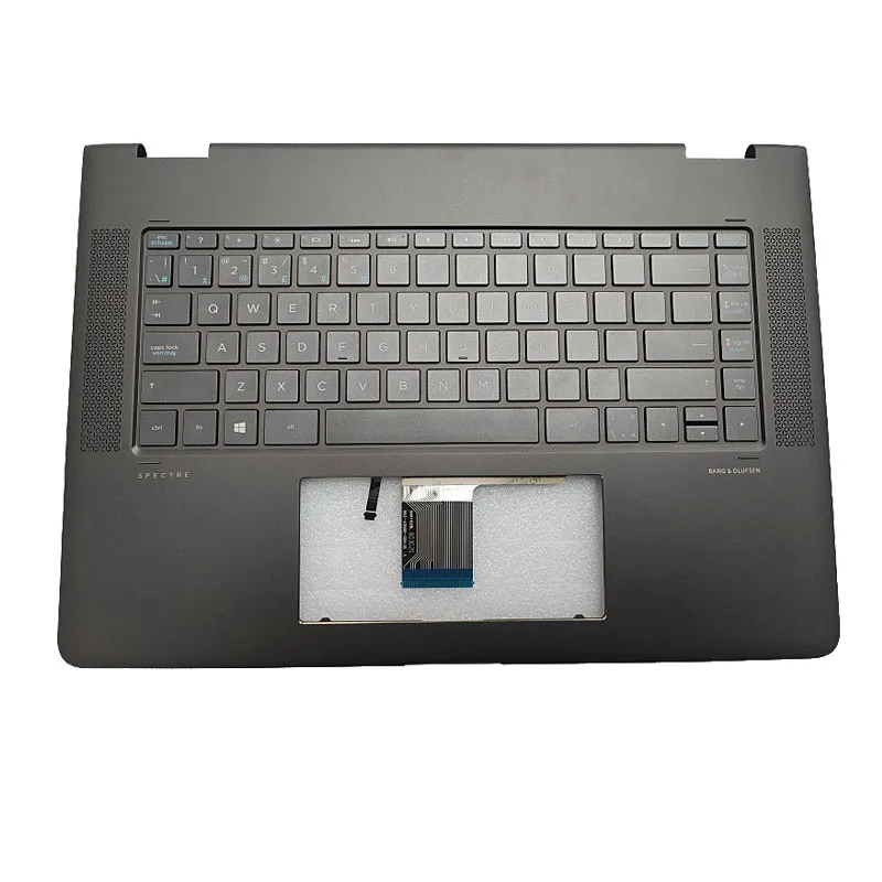 Tastiera Inglese Marrone Per La Nuova Tastiera Palm Pad Hp Spectre X360 15-Bl