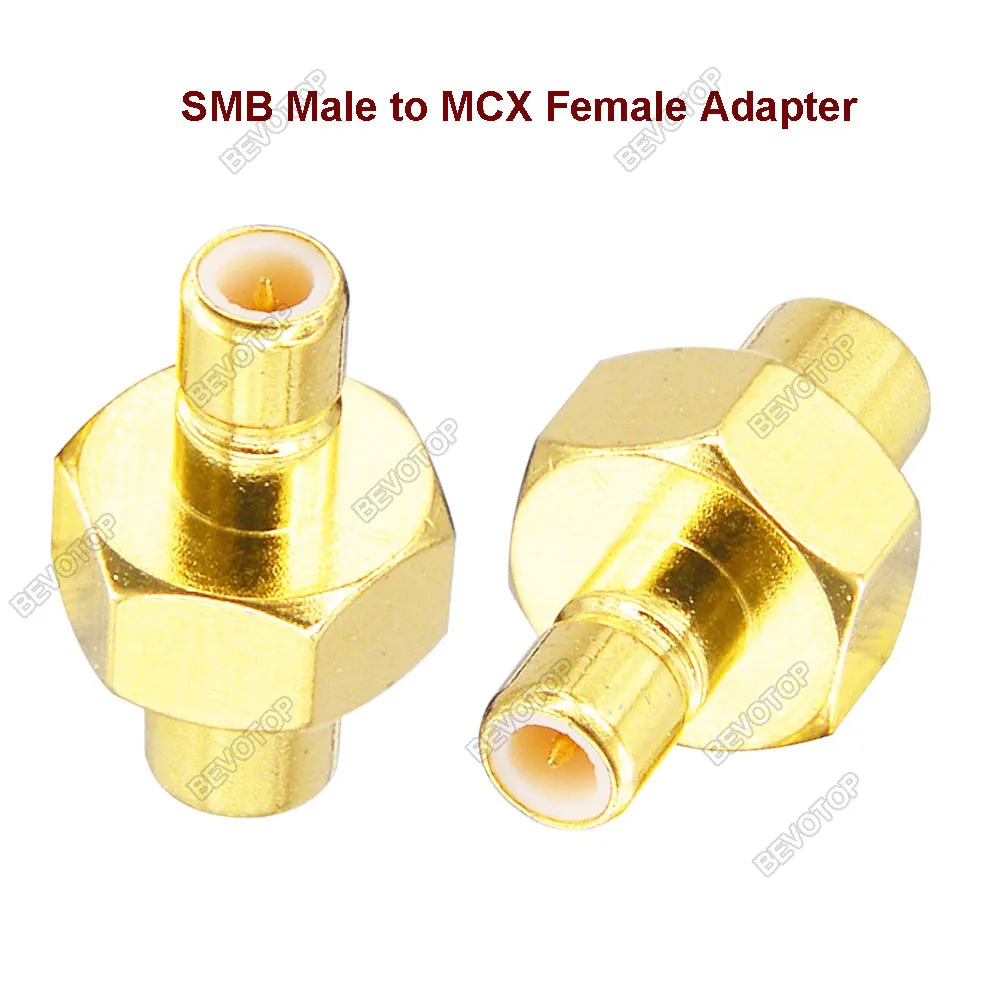 2pcs/lot 4 Type SMB to MCX RF Adapter Connectors DBA Car Aerial Adapter MCX to SMB for DAB+ Car Aerial Radio Kenwood Gold Plated