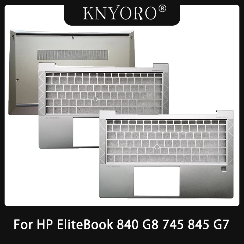 

New For HP EliteBook 840 G8 745 845 G7 Laptop Palmrest Lower Housing Bottom Case Keyboard Bezel Topcase US UK Version Silver