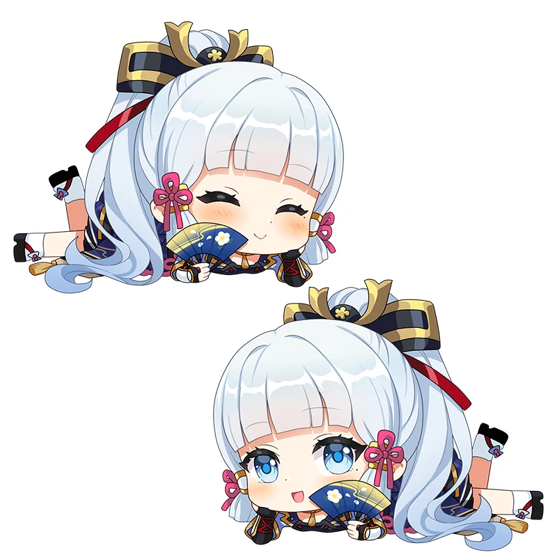 

Newly Design Genshin Impact Kamisato Ayaka Shogun Raiden Pillow Cosplay Soft Plush Hutao Double Side Printed 45x35cm