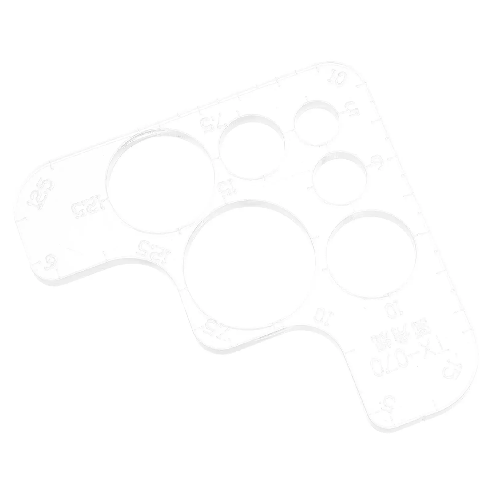 아크릴 원형 코너 자 정밀한 스티칭 및 제작을 위한 투명한 투명 절단 도구 라운드 코너 템플릿 DIY