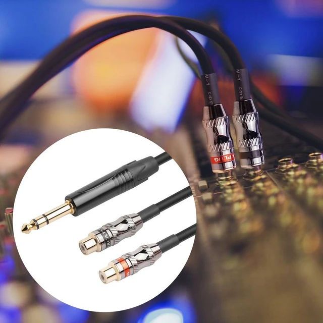 R-CA Male Cable 6.35 Male To Dual Provide Pristine Sound Noise Shielding Great Performance Audio Accessories