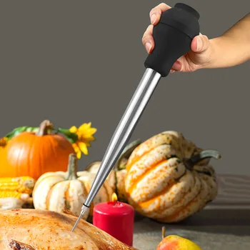 Sapore Ago BBQ Carne Siringa Marinata Tacchino Baster Set di aghi Cucina Cottura Bistecca di maiale Salse di carne Barbecue Strumento di condimento 1