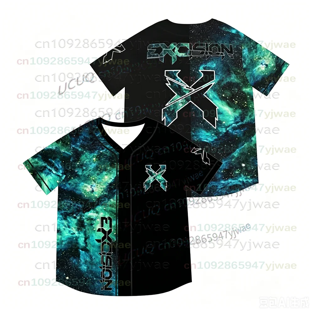 Neues EXCISION Basketball-Trikot Nexus Tour 2026 für Fans, V-Ausschnitt, kurzärmelige T-Shirts, Kinder, Herren, Damen, Streetwear-Tops, Y2K
