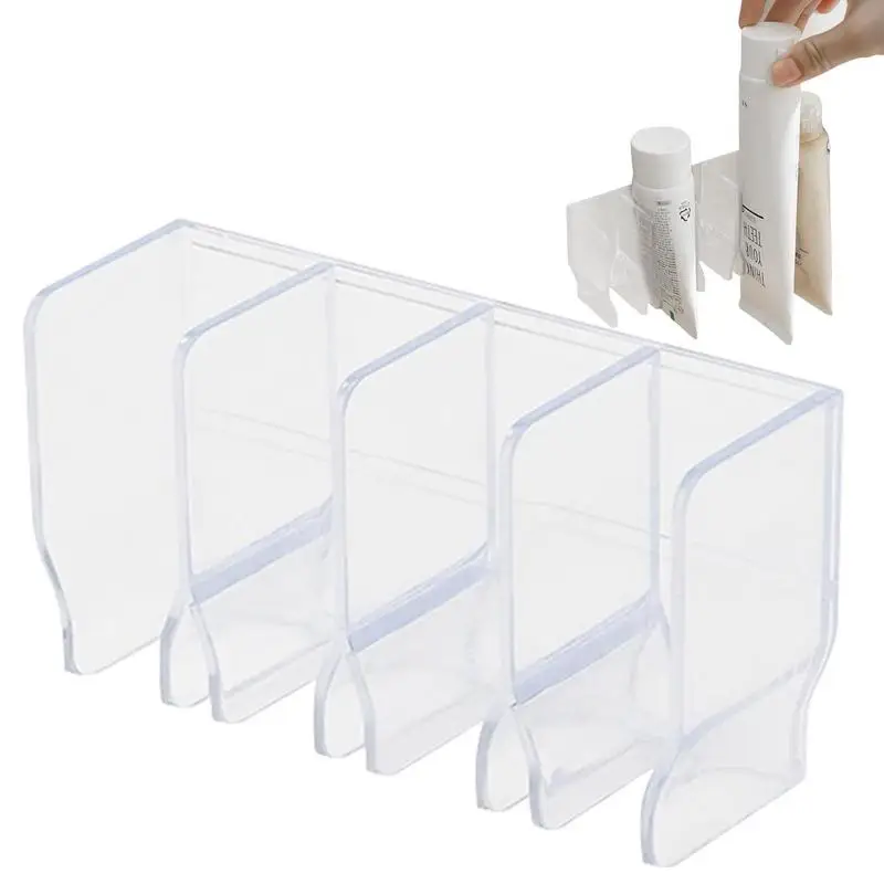 

Wall Mount Toothpaste Holder Wall-mounted bathroom facial cleanser storage rack cosmetics storage rack Punch-Free Drain Holder