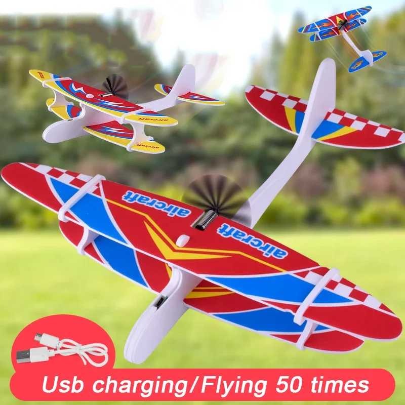 

Ultimate Outdoor Fun with Electric Hand Throw Airplane - The Perfect Foam Launch Fly Glider Model Aircraft for Children's Party