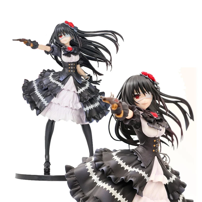 

23CM Popular Anime DATE A LIVE Figure Tokisaki Kurumi 30th Anniversary Edition Beautiful Girl Model PVC Collection Static Toys