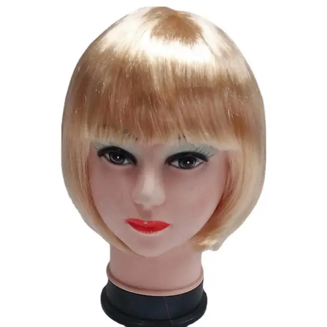 Colorful Bobo Wig Women Short Straight Wig Vibrant Short Straight Wig for Women with Bangs Heat Resistant Synthetic for Costume 6