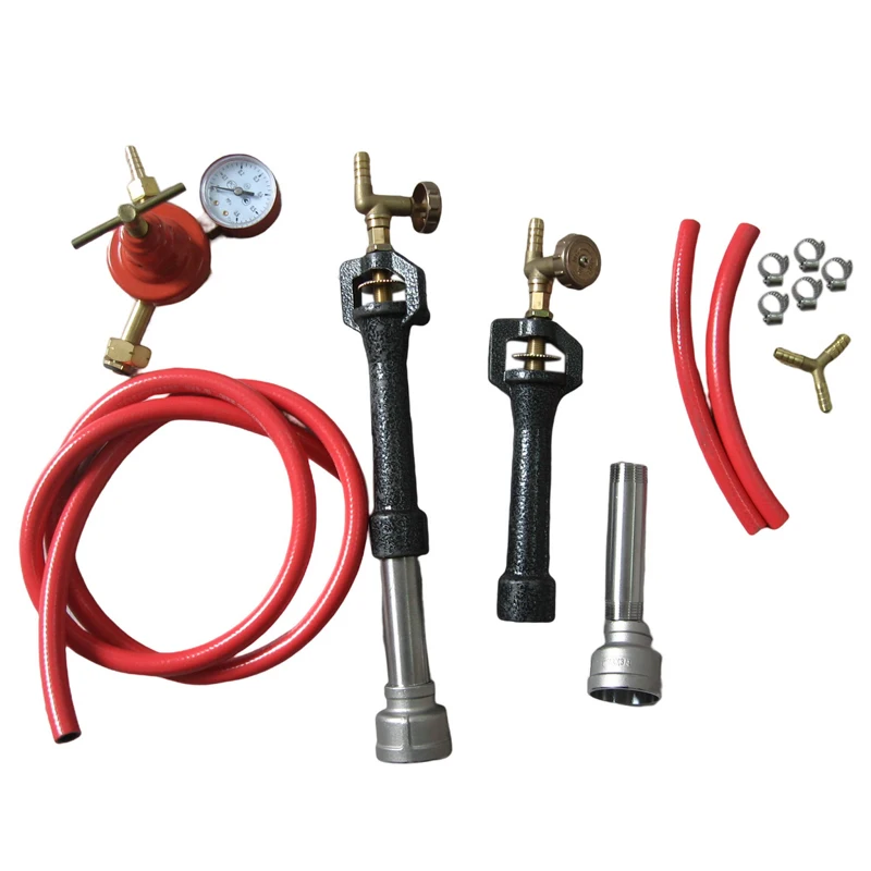 LSMIITTH Dual Propane Gas Forge Burner With High Pressure Regulator , Blacksmith Knife Making Melting Furnace with Air Choke - AliExpress