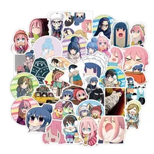 

A0090 50pcs Anime Yuru Camp Stickers Shima Rin&Nadeshiko Sticker Waterproof Decals Laid-Back Camp Sticker For Laptop Skateboard