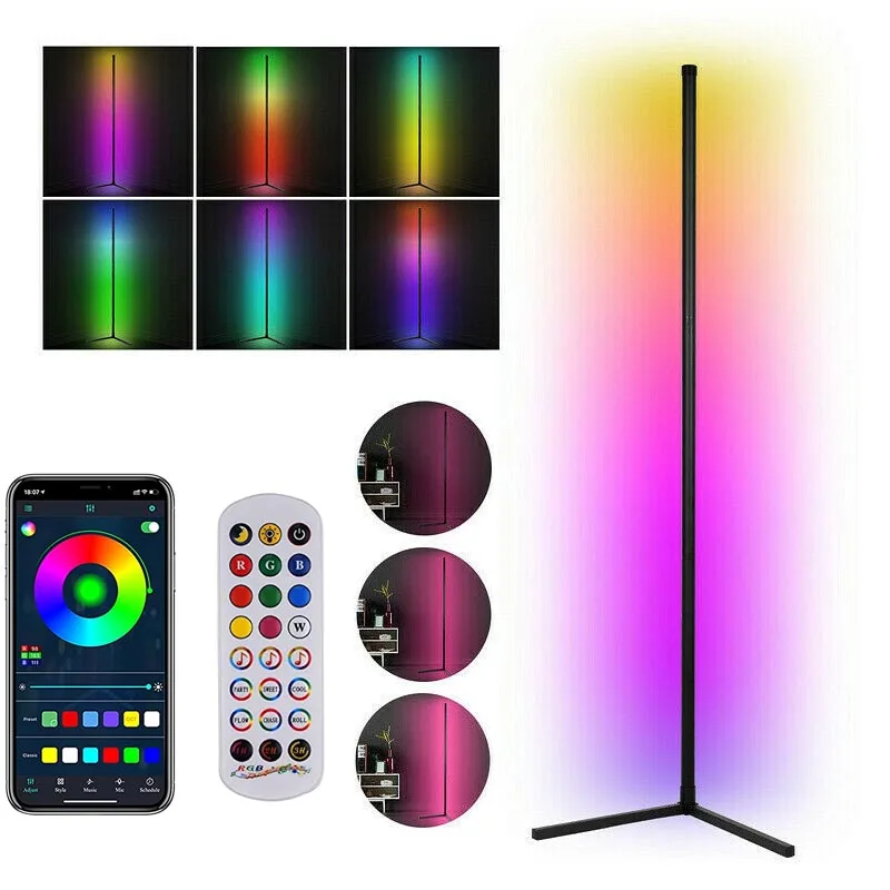 RGB угловая Напольная Лампа для гостиной приглушаемая прикроватная лампа с