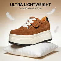Fujin – chaussures à talons cachés, chaussures à plateforme haute de 9cm, baskets confortables de 3 pouces pour femmes, chaussures vulcanisées à semelle épaisse, chaussures décontractées 5
