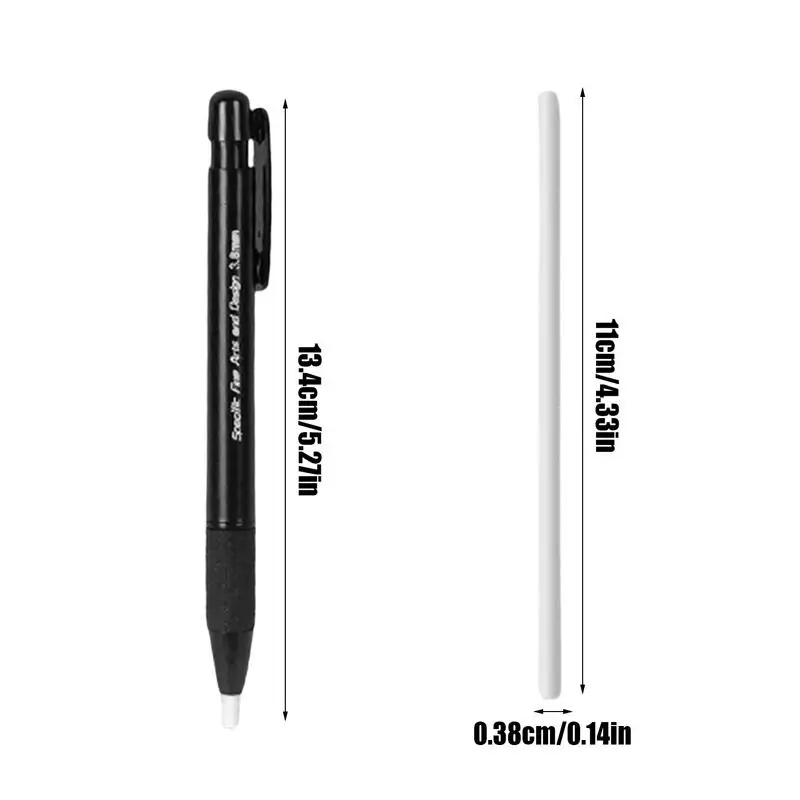 3.8MM 지우개 펜 5 개폐식 지우개 리필 스케치 하이라이트 지우개 펜 스타일 지우개 세부 정보 하이라이트 고무 미술 용품