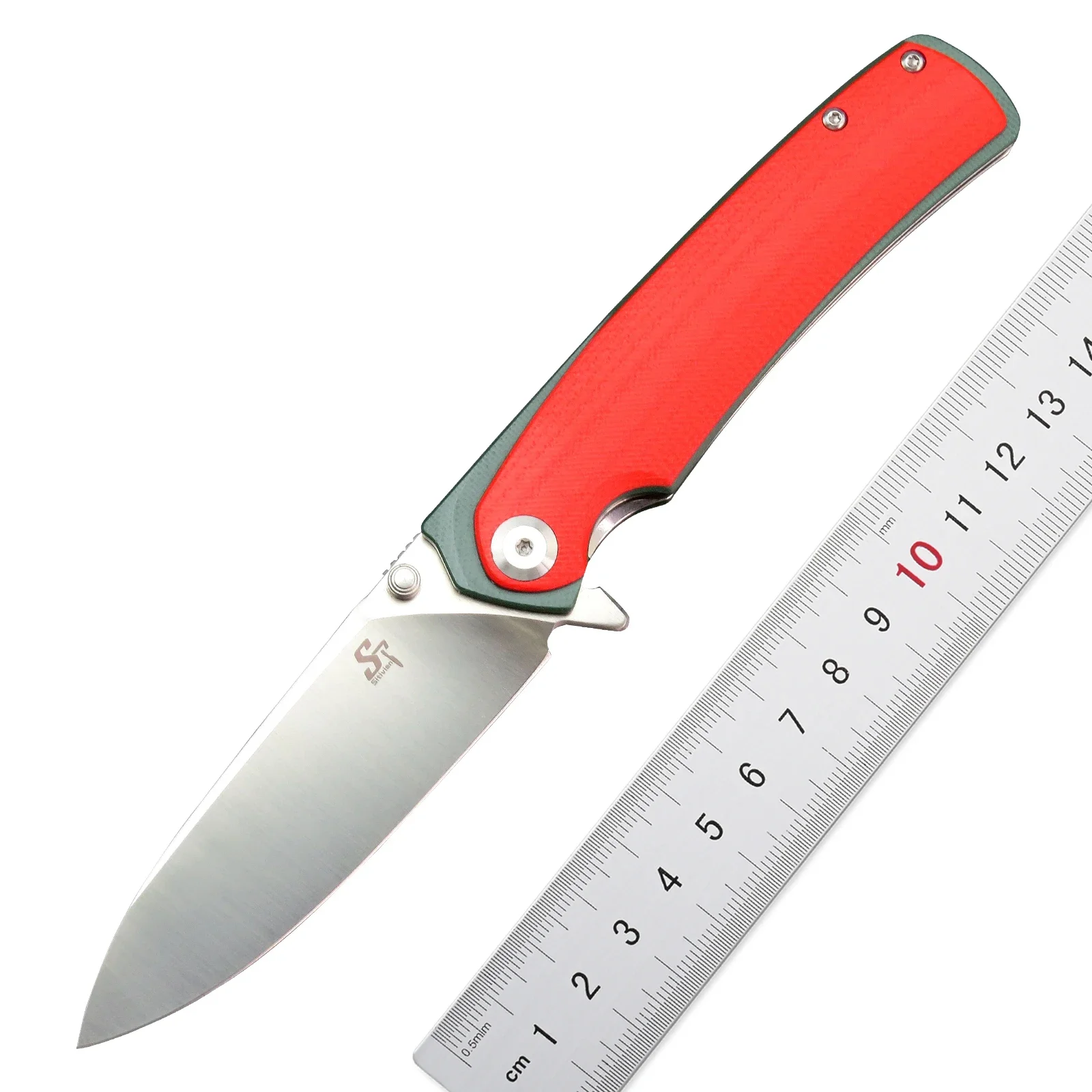 

Sitivien ST127 Folding Knife D2 Steel Blade G10 Handle EDC Pocket Knifes for Working Camping Survival Hiking Fishing Collection