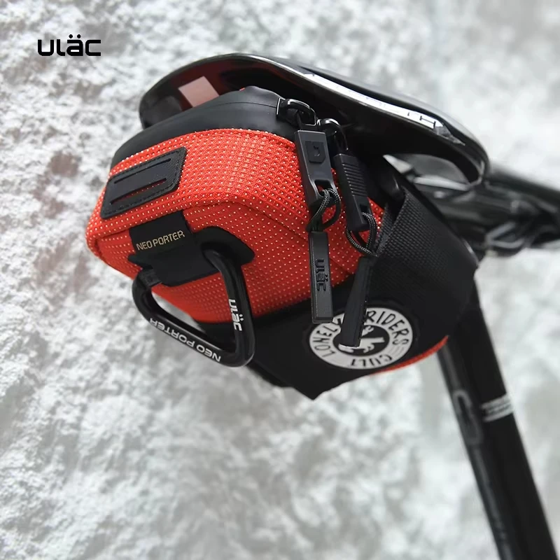 ULAC Mini tragbare Fahrrad-Satteltasche, 0,5 l, wasserdichte Hecktasche, MTB, Rennrad, Schnellverschluss-Schnalle, Hecktasche, Fahrrad-Sitzpaket