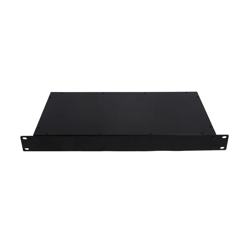 19 Inch 1U Rack Mount Enclosure Case Black Steel Sheet Metal Shell ...