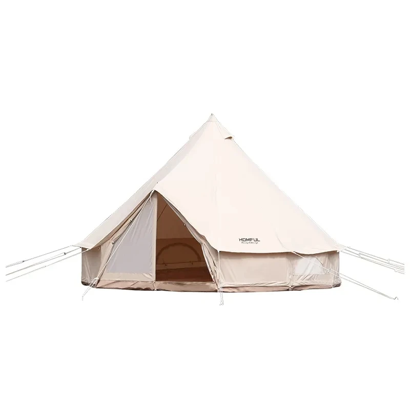 Homful Tenda A Campana In Cotone Stile Moderno Impermeabile Di Lusso Yurta Glamping Tenda Da Campeggio All'Aperto 4M