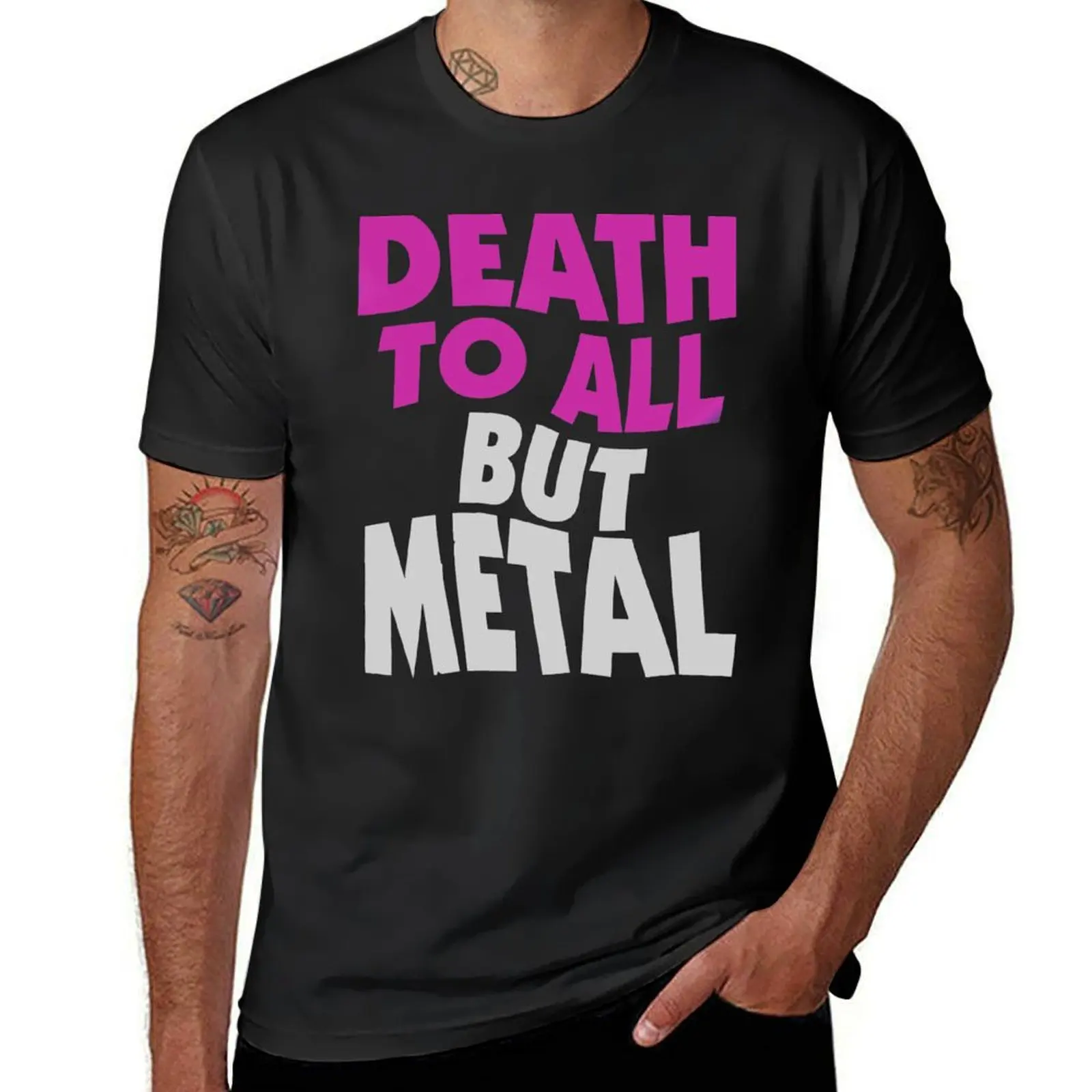 

Футболка мужская из хлопка, с принтом «Death To All But Metal»