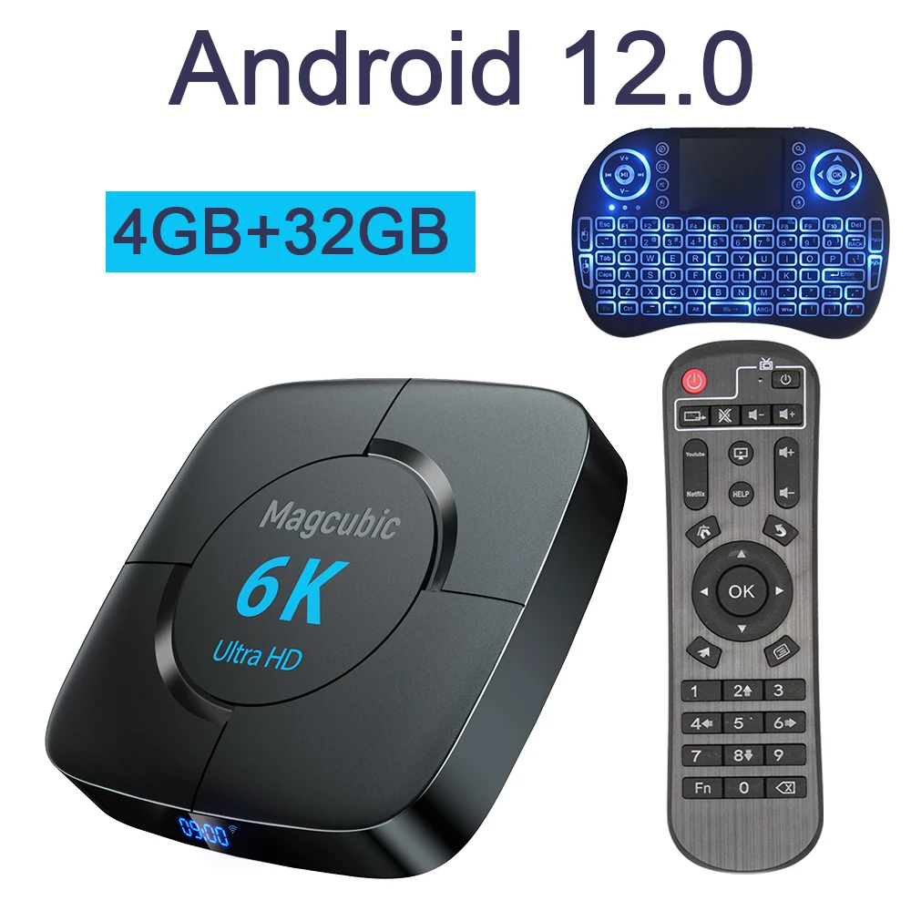 Android 12.0 TV BOX 6K Allwinner H618 Voice Assistant 3D 4K 1080P