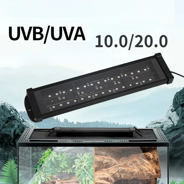 Reptile UVA+UVB Full Spectrum LED UV Lamp 10.0/20.0 Turtle Lizard Snake Light Terrarium Lamp for Reptile Vivarium Calcium Supply 2