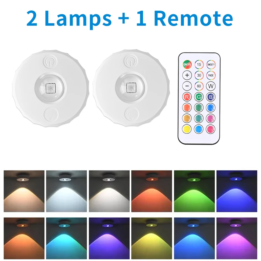Rechargeable Wireless RGB Cabinet and Night LED Lights