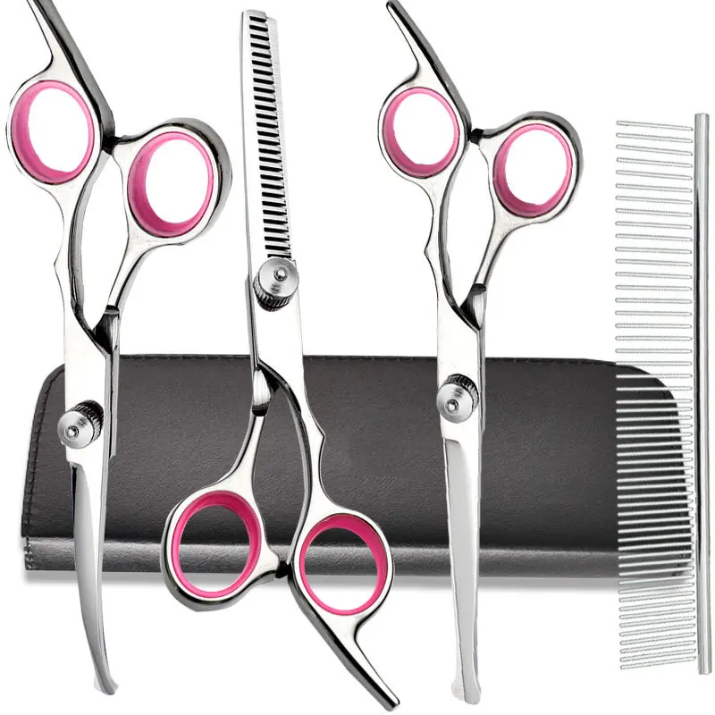 Dog Grooming Scissors Kit Hairdressing Scissors Pet Grooming Set Stainless Steel For Cats And Dogs