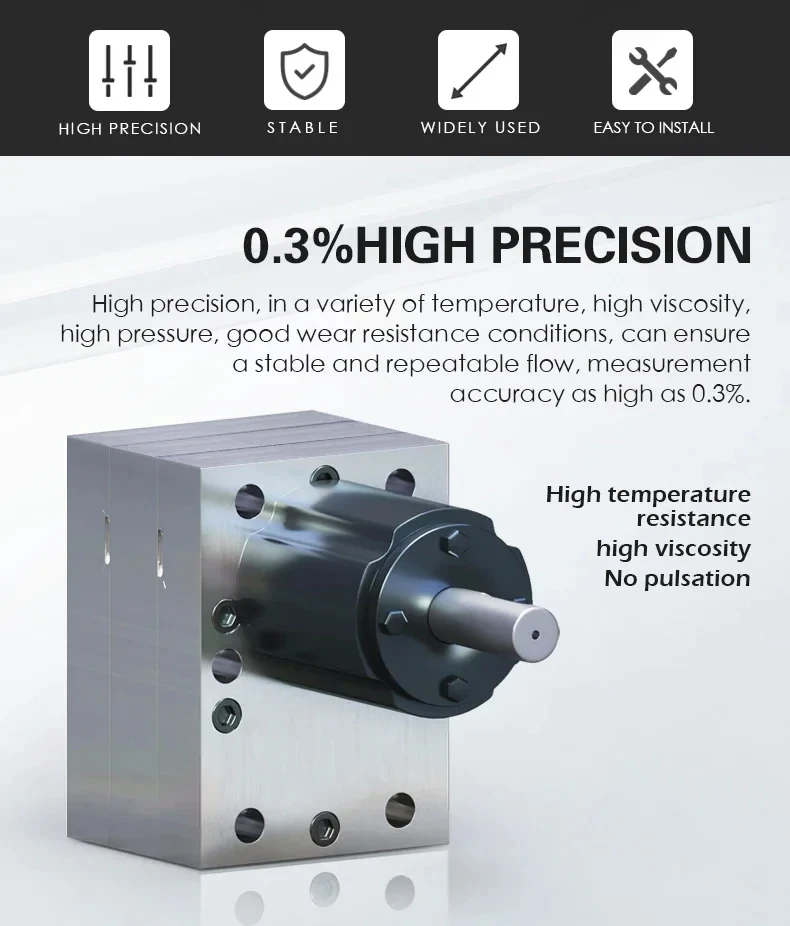 JH High Precision Gear Metering Pump 0.3% Accuracy for High Temp & Viscous Fluid