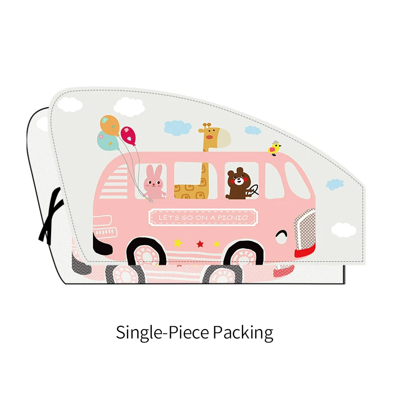 Cartoon Spaceman Magnet Car Sunshade Cover