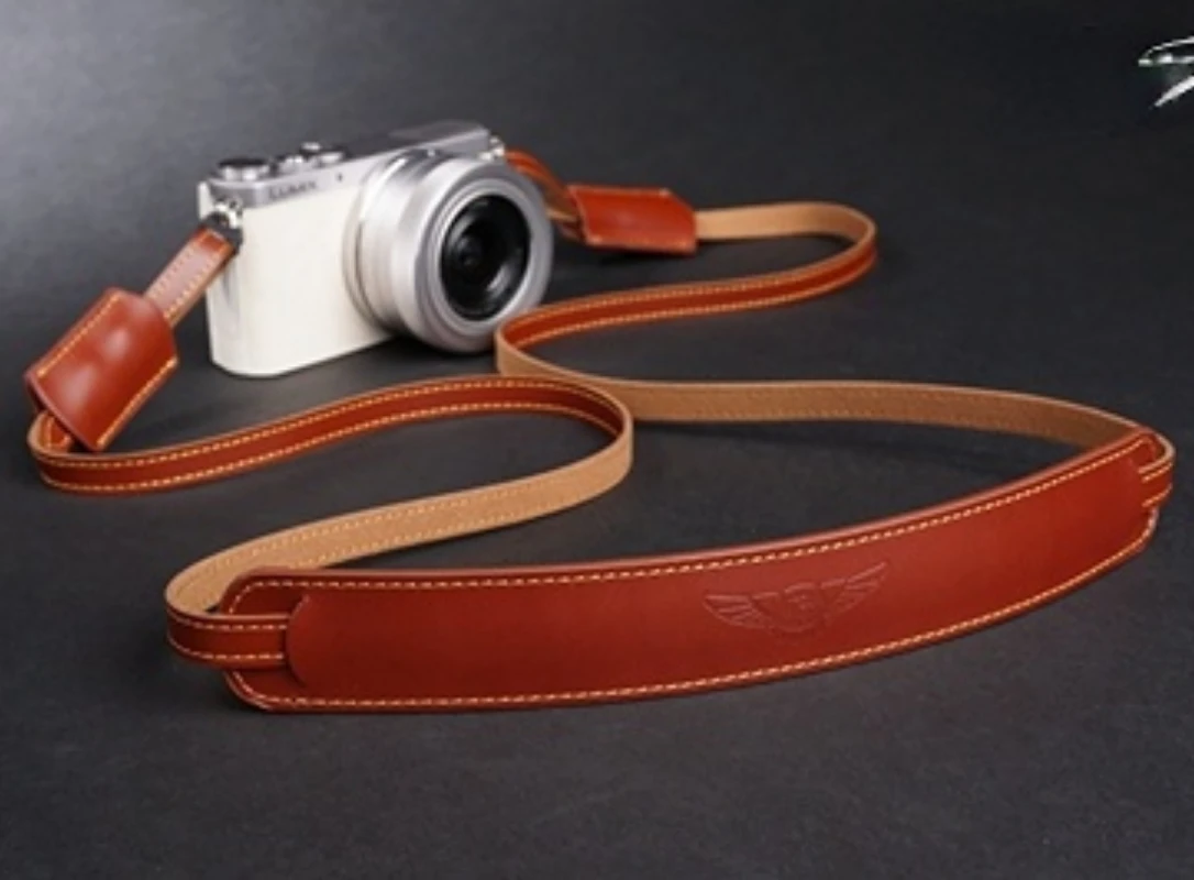 Per Sony Lumix Nikon Canon Fuji Leica Pentax90-125Cm Pelle Di Vacchetta Fotocamera Spallacci Tracolla Cintura Di Trasporto Dslr Strap Grip