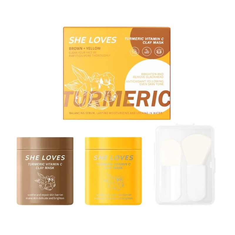 

Turmeric Clay Mask Purifying Reduce Blackheads Blackhead Remover for Women