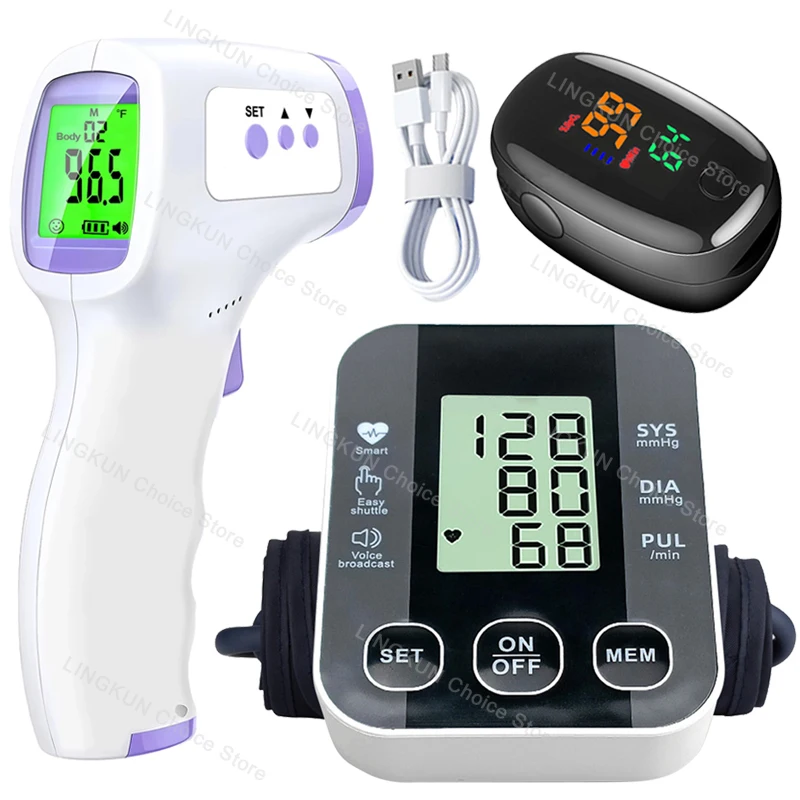 Digital Arm Blood Pressure Meter Cuff Medical Automatic Pressure Tonometer Tensiometer Heart Rate Pulse Meter BP Monitor Healthy 3