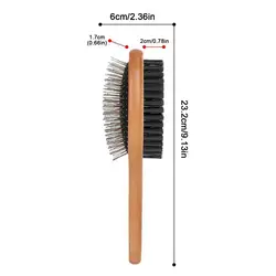 Deluxe Double - Sided Pet Grooming Brush with Stainless Steel Bristles (As show)